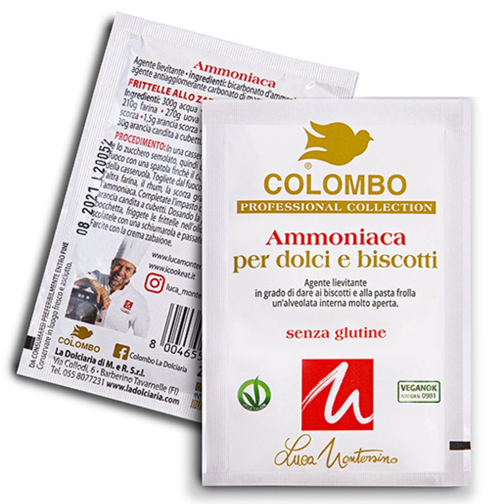 Rebecchi Ammonia For Sweets, Ammoniaca Per Dolci e Biscotti, 2 pk, 40g